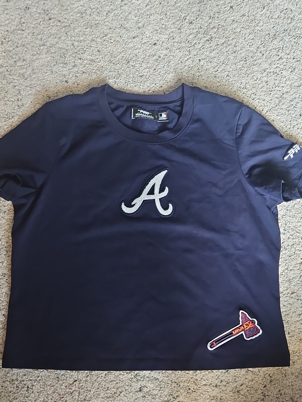 Atlanta Braves Navy Short Sleeve Logo Tee